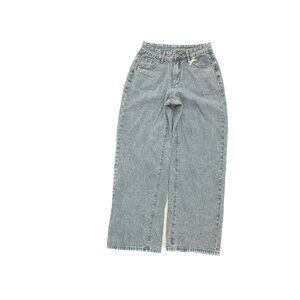 Shein Baggy Bow Details Women's size 26 Medium Wash Denim jeans